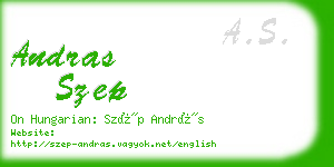 andras szep business card